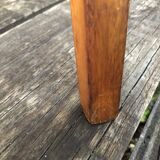 Vintage round coffee table, oak tripod legs circa 60