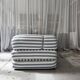 Vintage black and white striped sofa bed