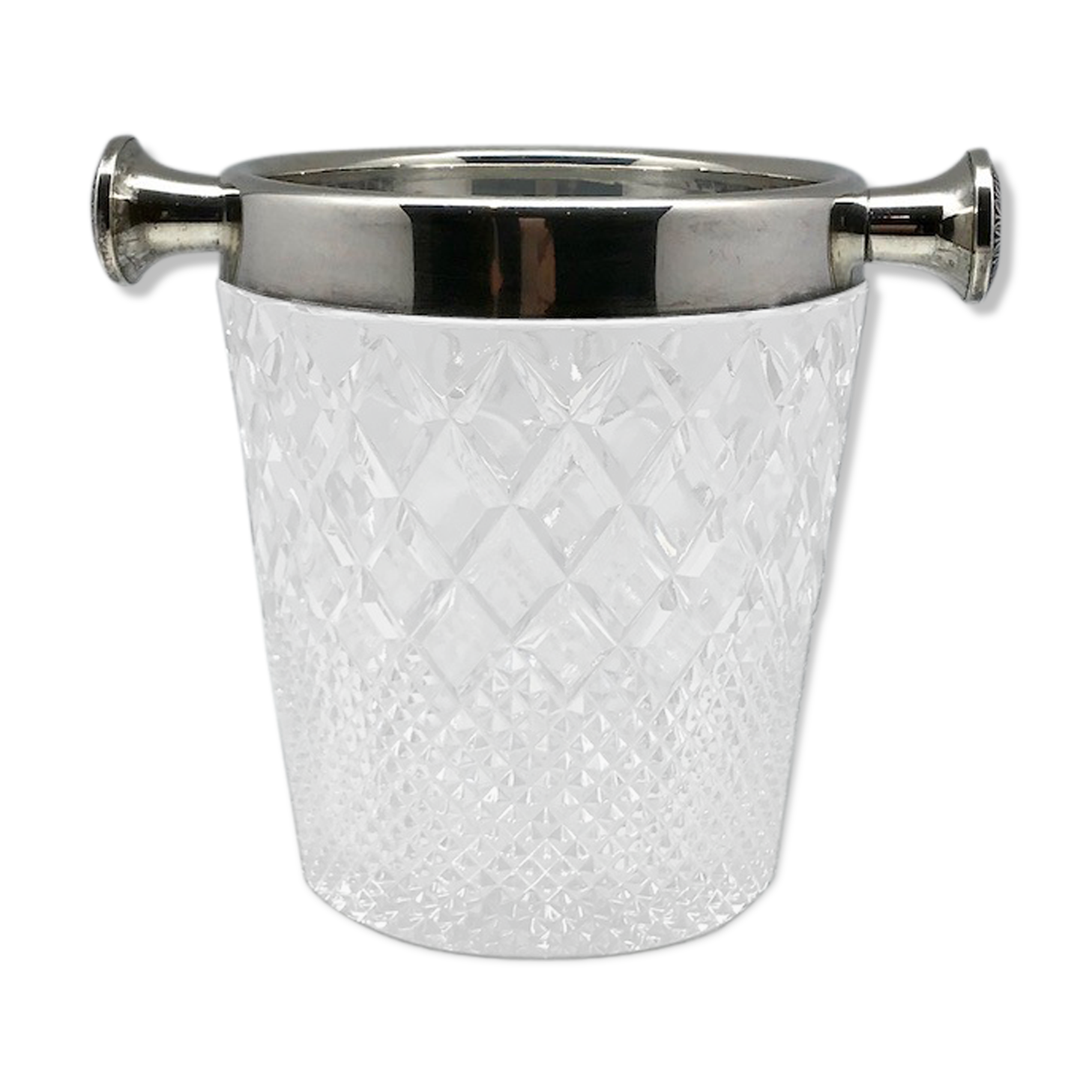 Champagne bucket in cut crystal