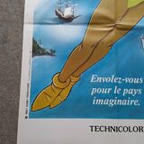 Affiche cinéma originale Walt Disney 1974 Peter Pan 60X160cm