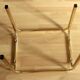 Brass side table with smoked glass plate - Vintage