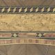Large vintage tray, wood marquetry under glass