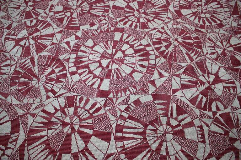 Rare design organic abstract geometric carpet/rug, 1960s