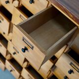 Dutch Beech Industrial Apothecary / Workshop Cabinet, circa 1950s