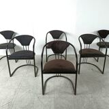 Italian Postmodern dining chairs, 1980s - set of 6