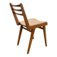 50s chair - Rust fabric & compass legs
