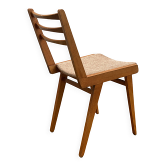 50s chair - Rust fabric & compass legs