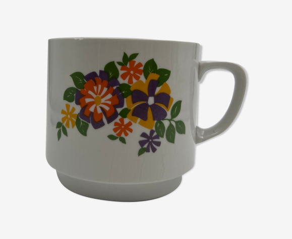 Tasse 70s à fleurs Monopoli