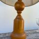 Old turned wooden lamp