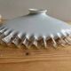 Old lampshade/suspension in white lace opaline.
