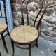 Set of 6 Thonet Fischel restaurant bistro chairs mismatch curved wood