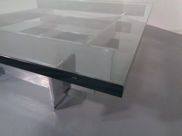Sculptural Chrome Coffee Table by David Hicks, Italy, 1960s