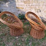 Rattan armchairs 60s