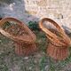 Fauteuils en rotin années 60