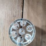 Door flowers molded glass 7 holes old vintage
