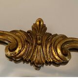 Old mirror Louis XV style "Rocaille" shell, gilded wood