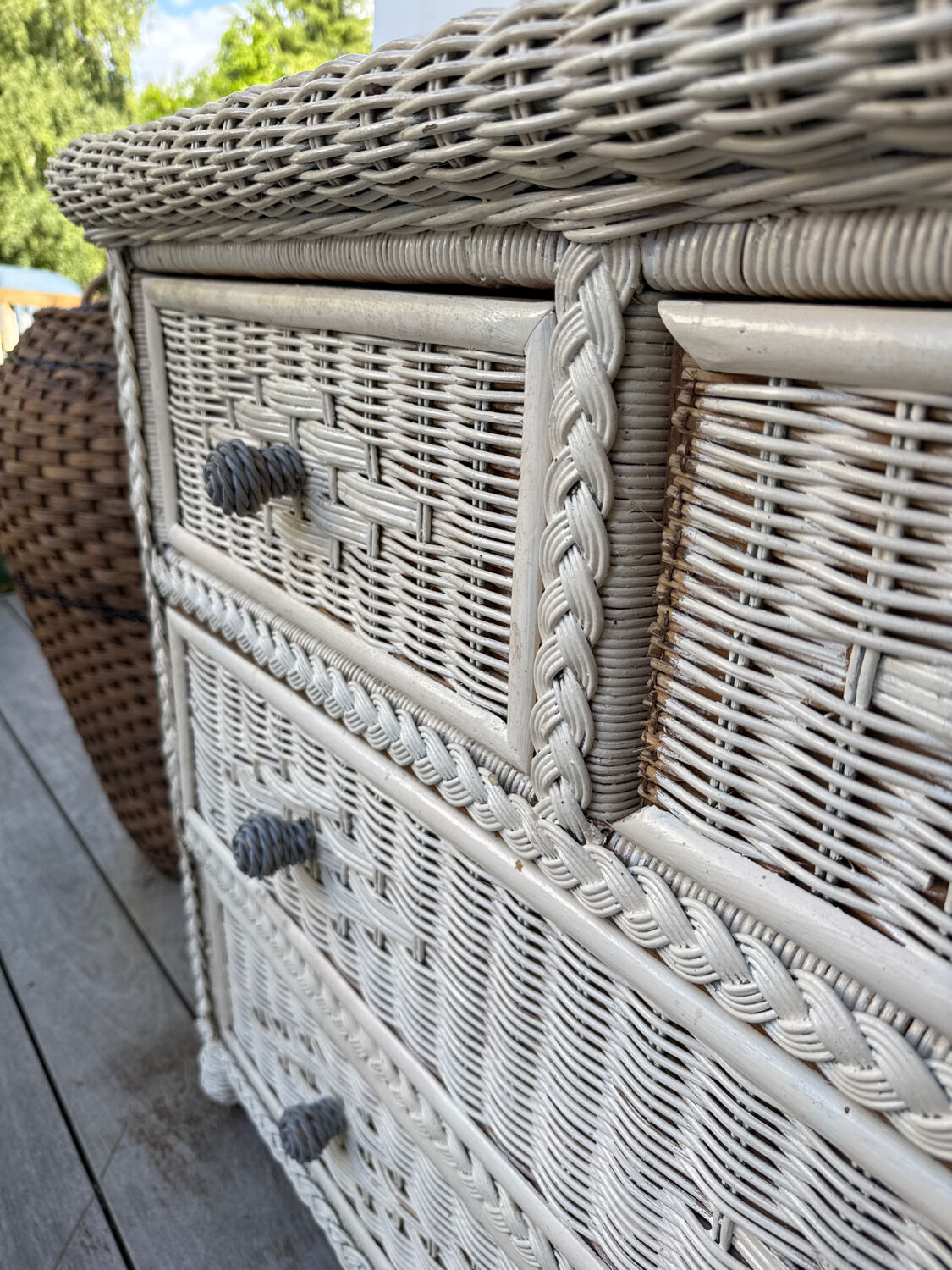 Woven chest of drawers