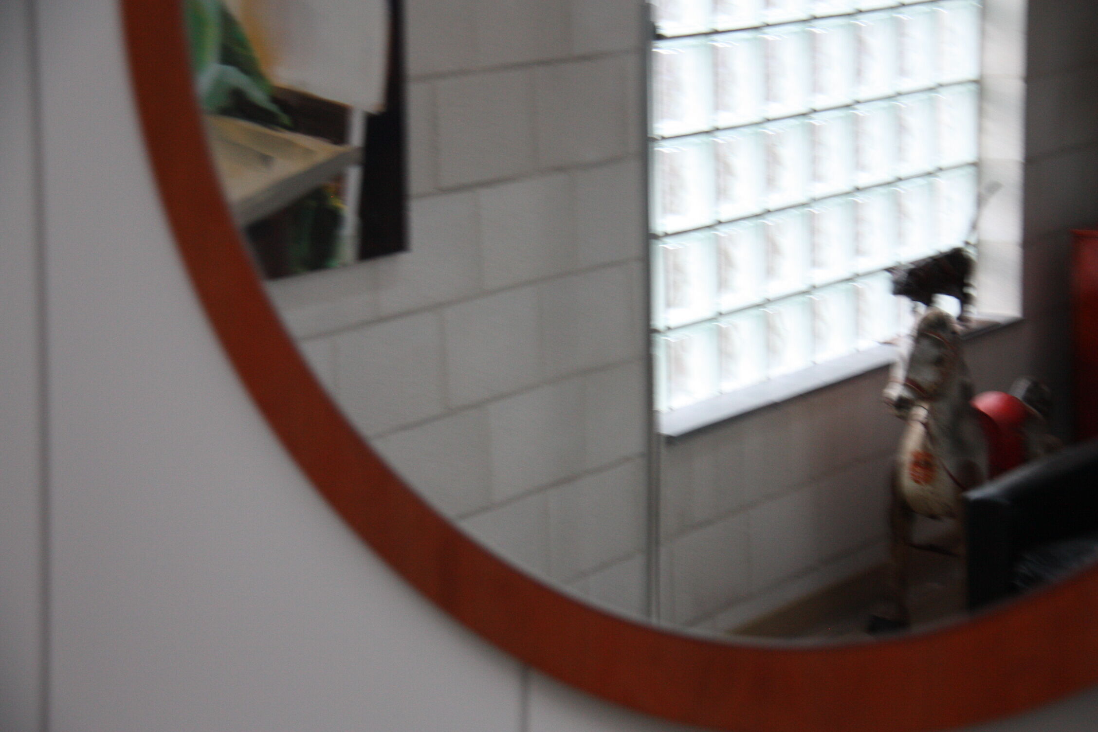 Danish teak 60s mirror diameter 100cm