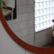 Danish teak 60s mirror diameter 100cm