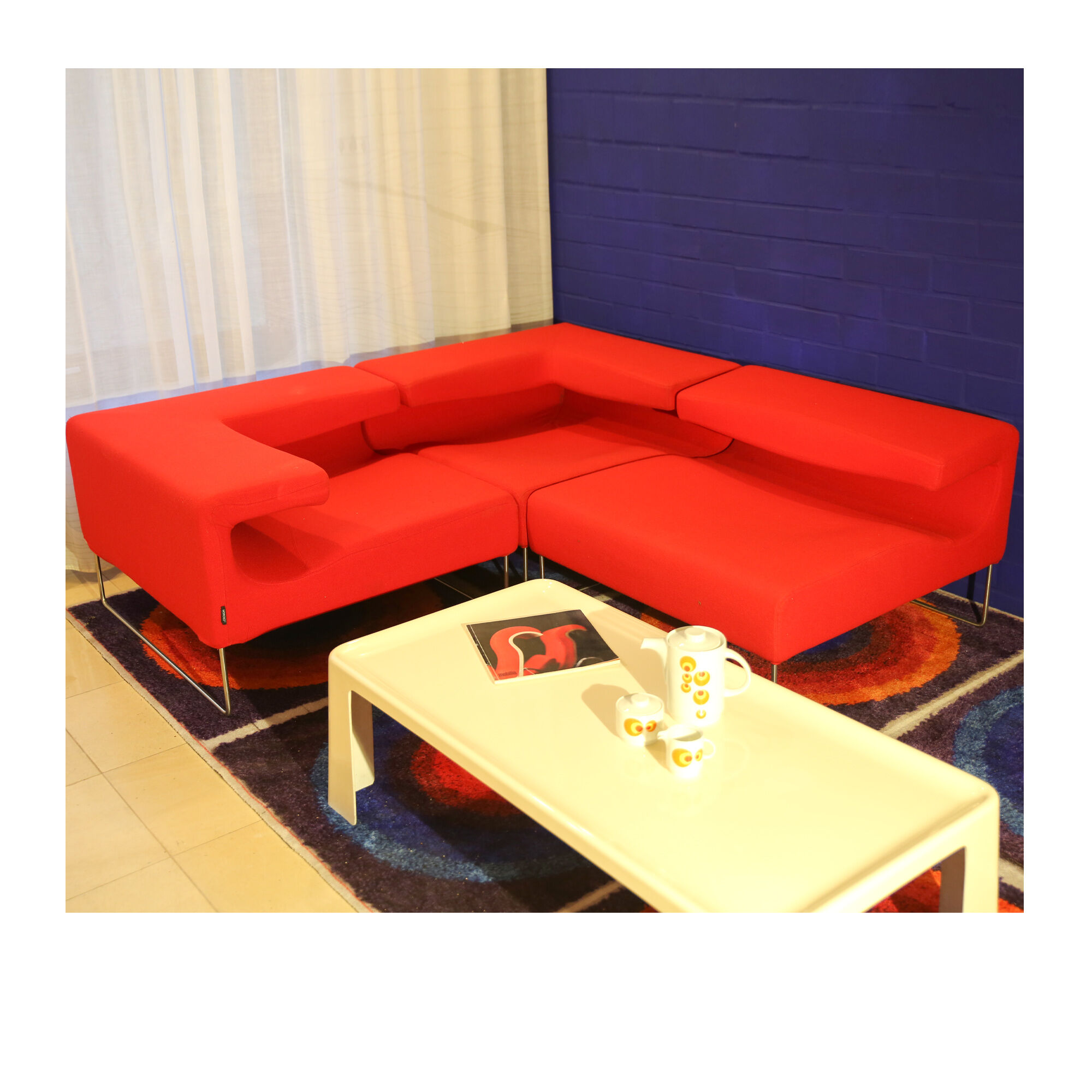 Red Lowseat Couch By Patricia Urquiola for Moroso