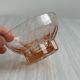 10 translucent pink bowls, small colored glass ramekin