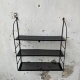 Black metal string shelf