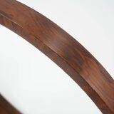 Large danish modern wall mirror with rosewood frame 1960s