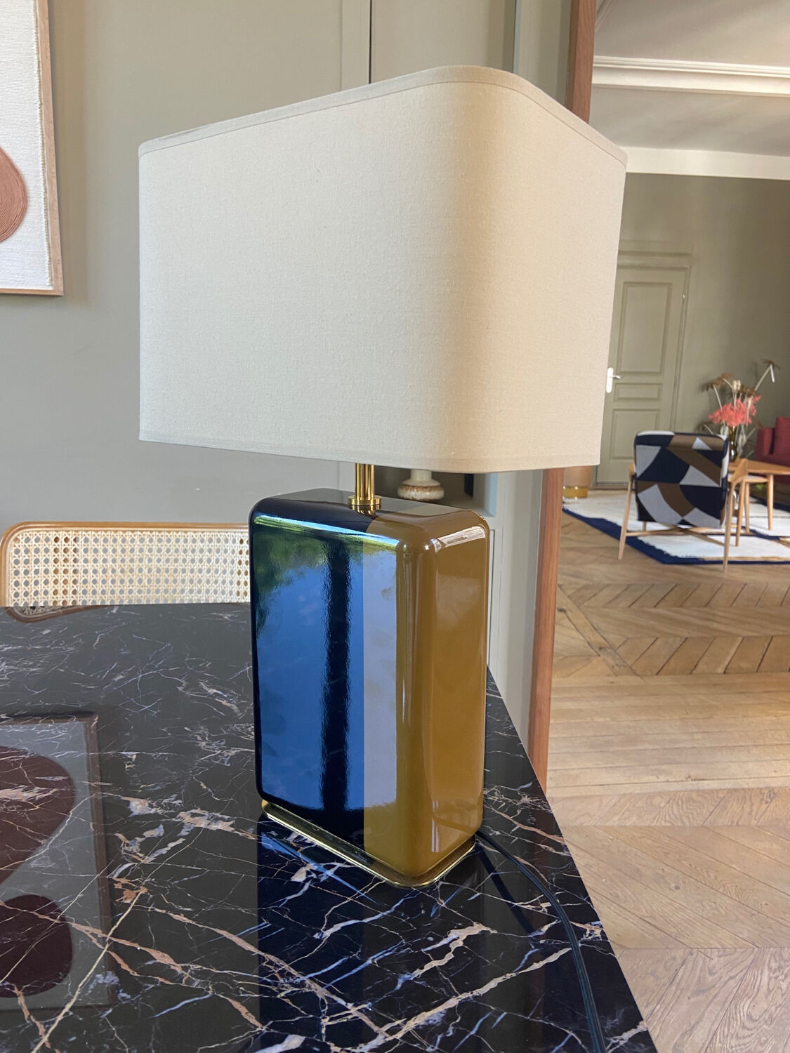 Bourbon lamp black mustard red edition