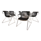 Set of 6 Castelli Penelope dining/conference chairs by Charles Pollock