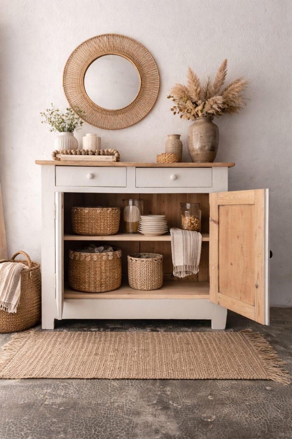 Parisian buffet in fir – chic country/bohemian style