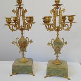 Deux bougeoires onyx