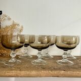6 luminarc smoked cups