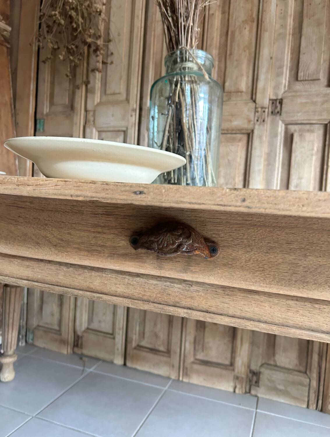 Very Large Antique Farmhouse Table – 3 Meters – Solid Oak