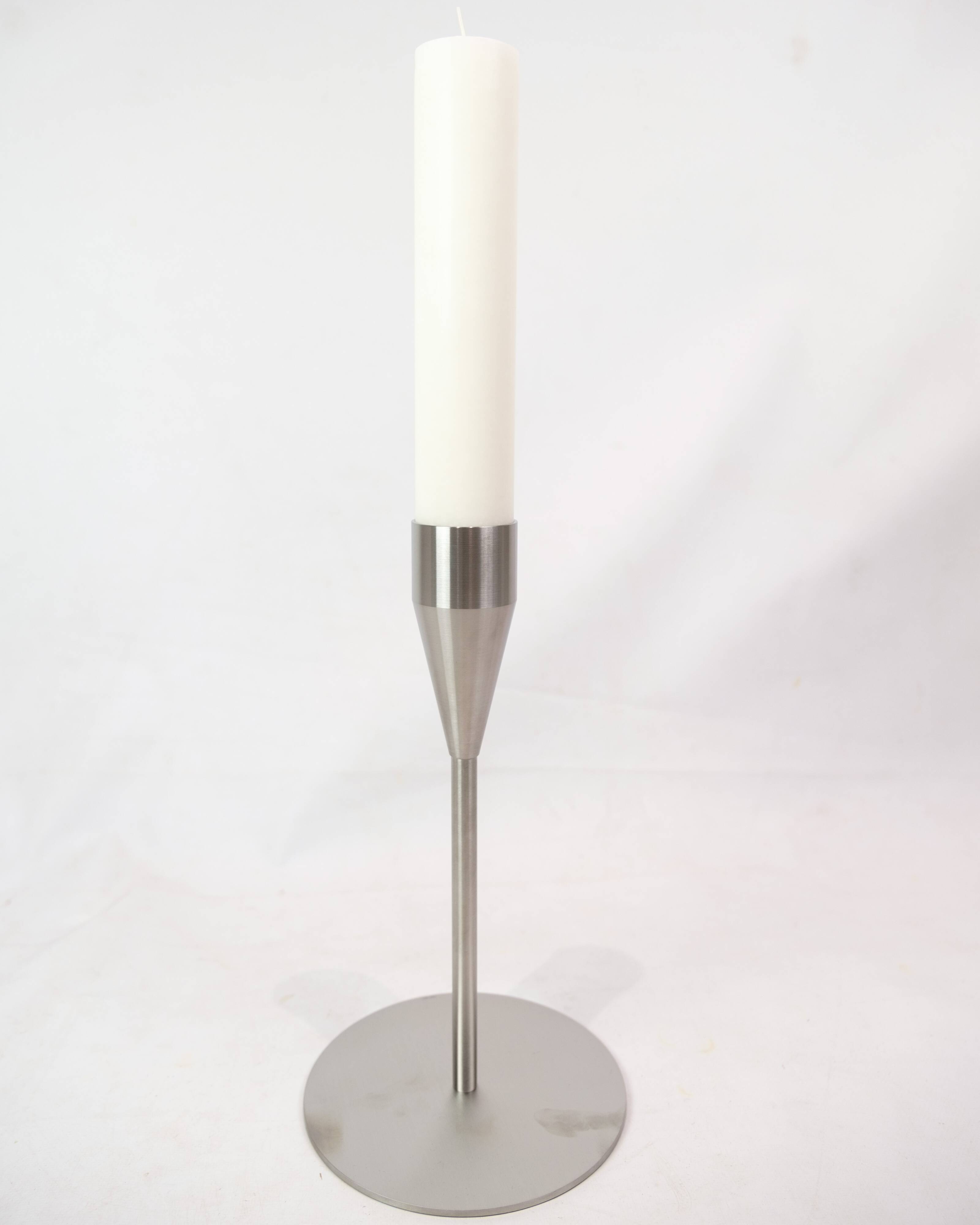 Mars maxi candlestick made in stainless steel for piet hein