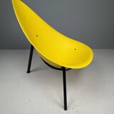 Yellow Tripod Lounge Chair by Ed Merat, France 1956