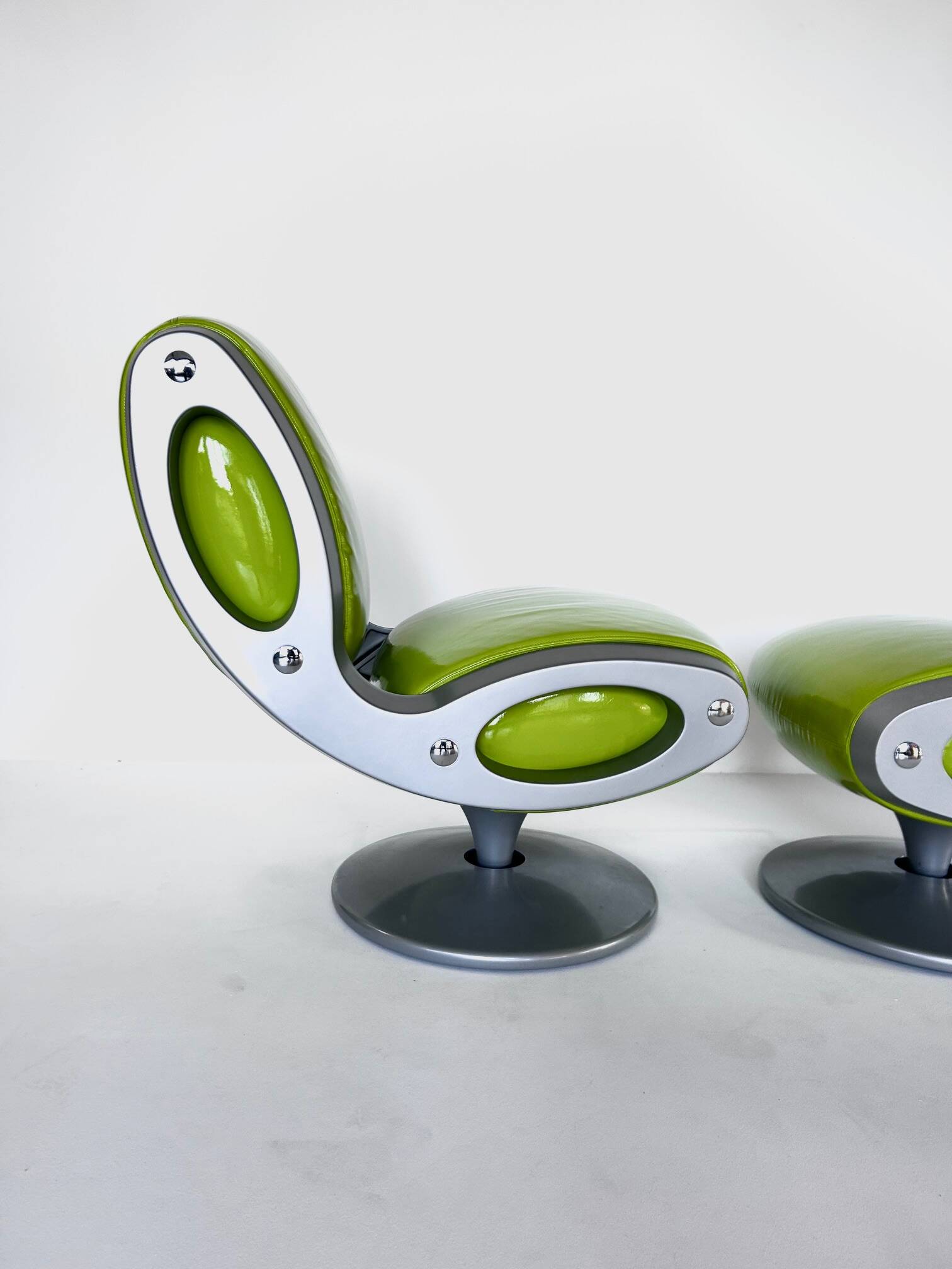 “Gluon” armchair and ottoman by Marc Newson, Moroso, 1993
