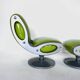 “Gluon” armchair and ottoman by Marc Newson, Moroso, 1993
