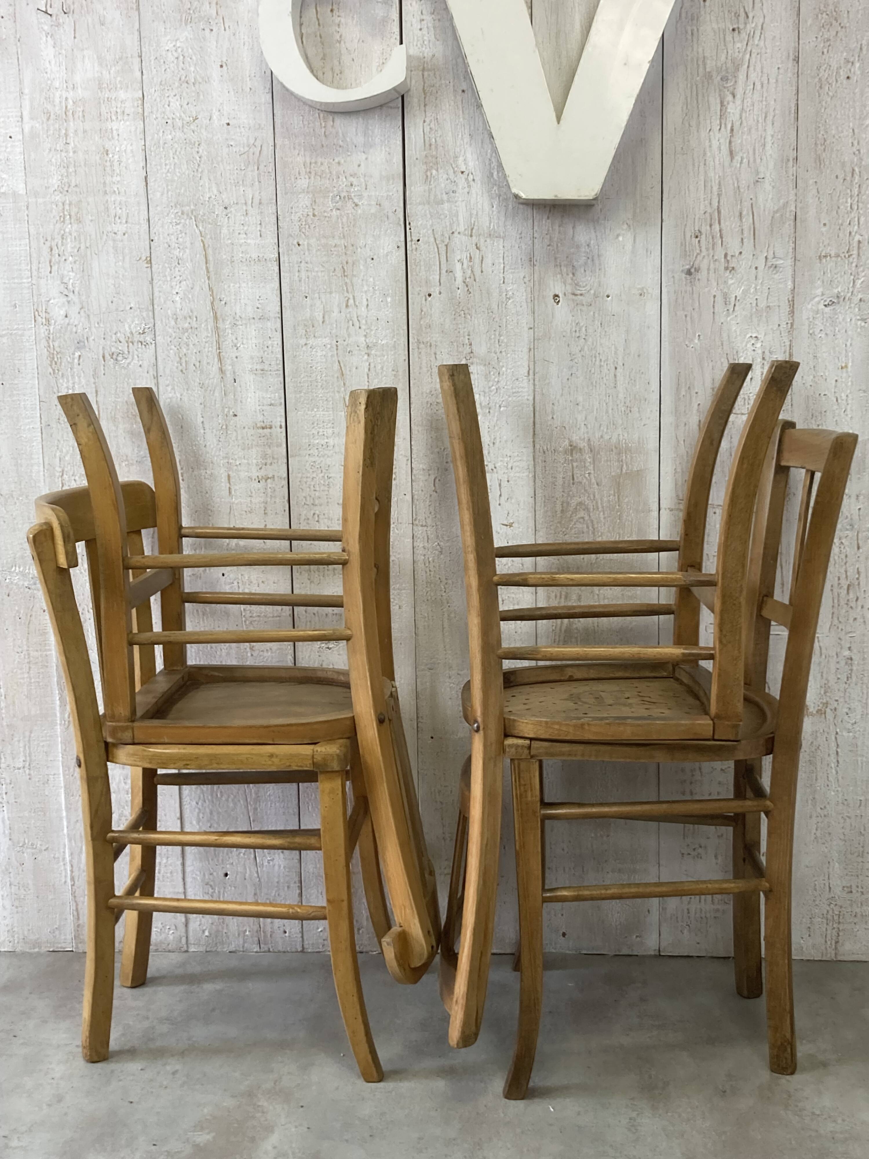 Set of 4 mismatched bistro chairs (Luterna...)