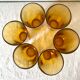 Verres à eau vintage ambrés vereco