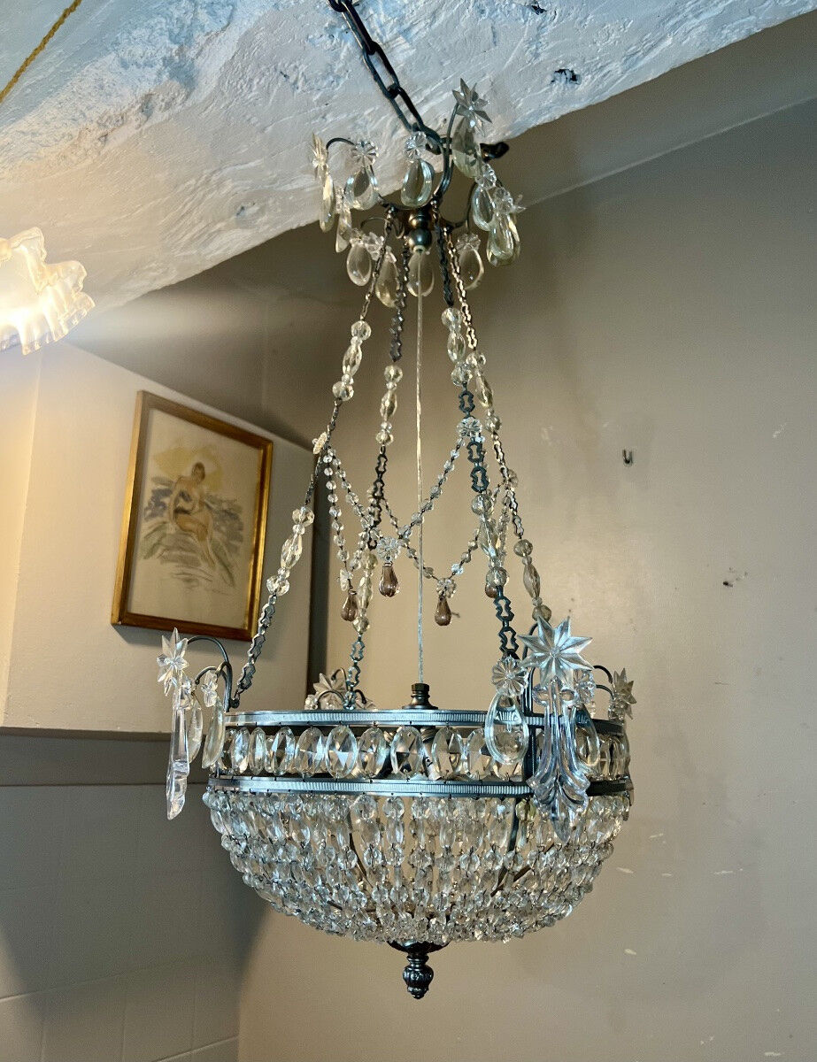 Louis XVI basket chandelier