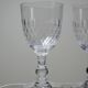 Set of 7 cut crystal port glasses by Baccarat, Richelieu variant.