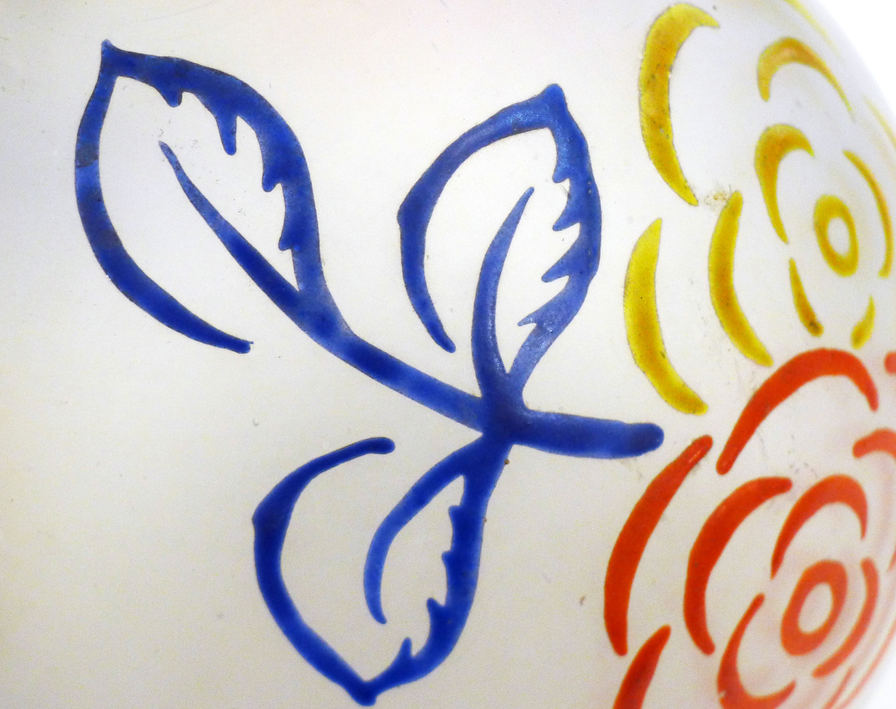 Art Deco vase in primary colors