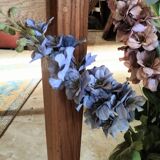 Solid oak farmhouse table, gilded and patinated, two drawers, 260 x 100 cm