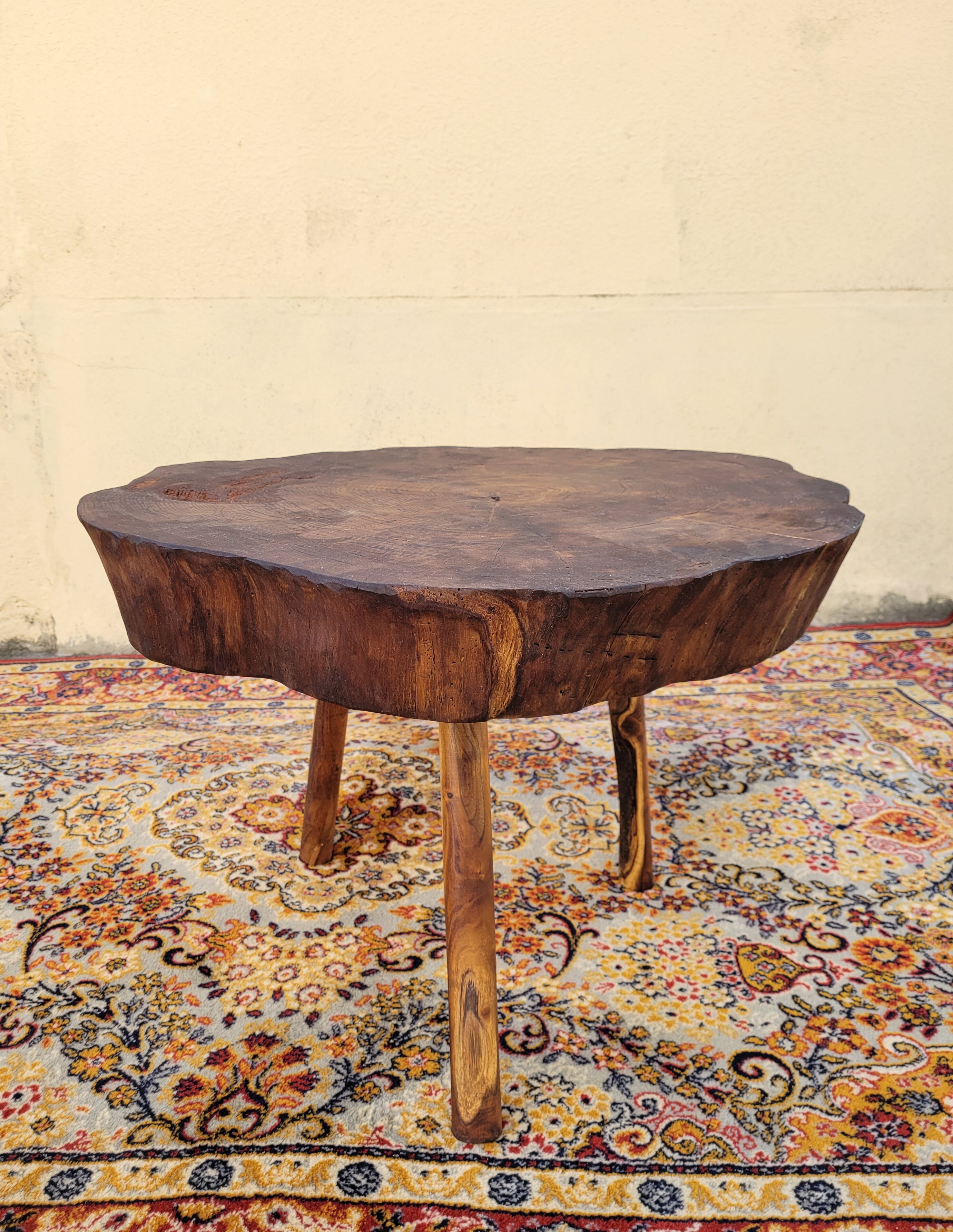 Brutalist chestnut coffee table