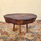 Brutalist chestnut coffee table