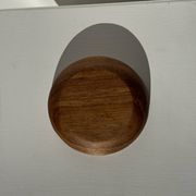 Circular teak monoxyle candle holder D12 H3