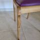 6 Louis Philippe solid wood chairs with leather seats