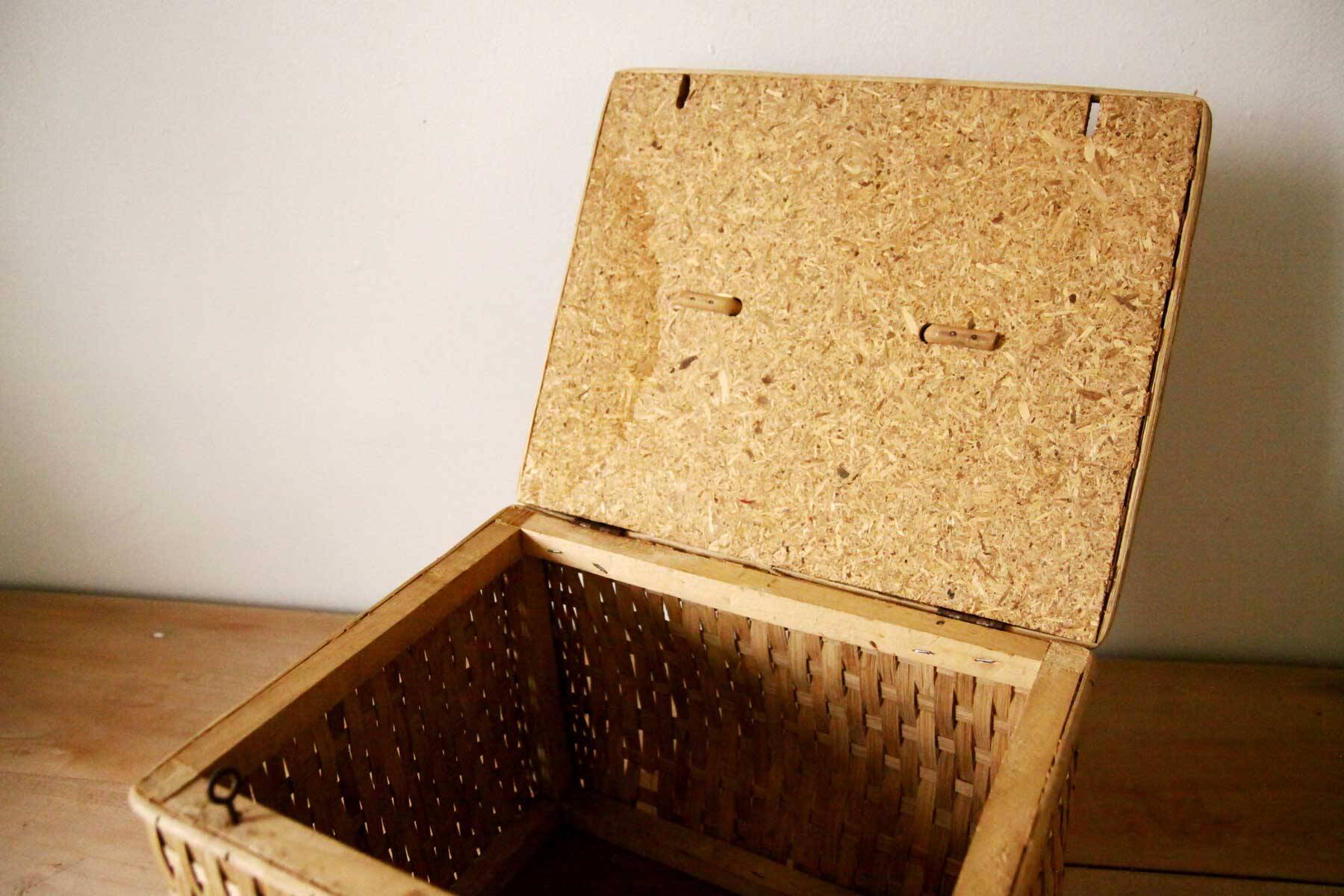 Vintage wicker trunk