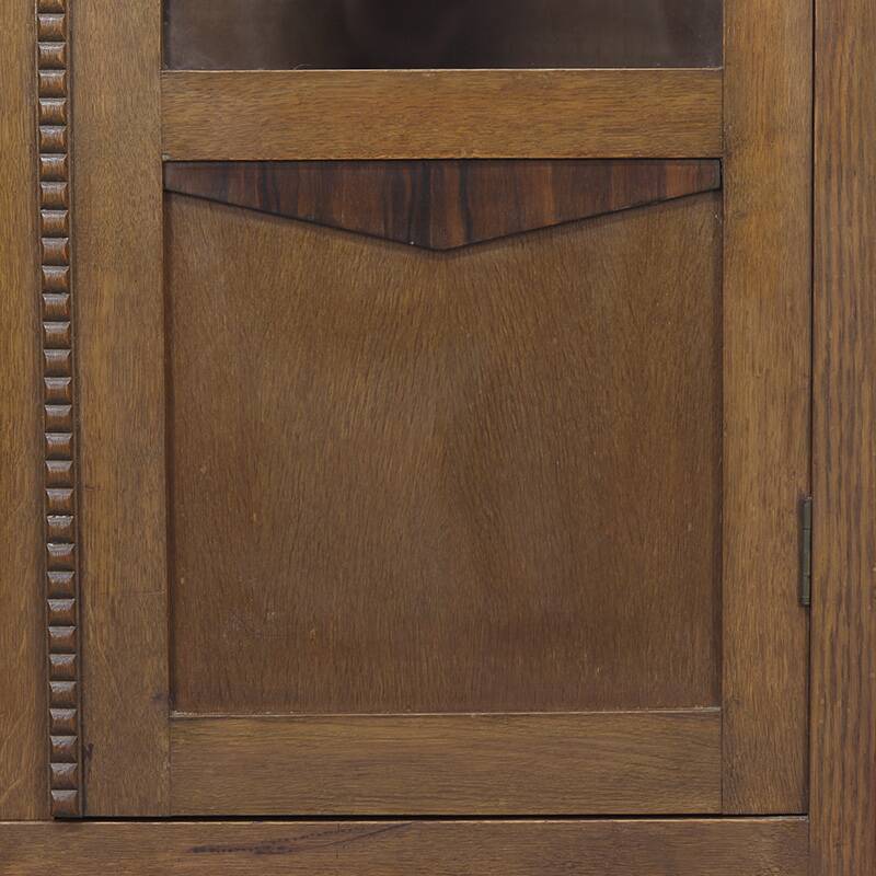 Antique Dutch Art Deco Bookcase or Liquor Cabinet