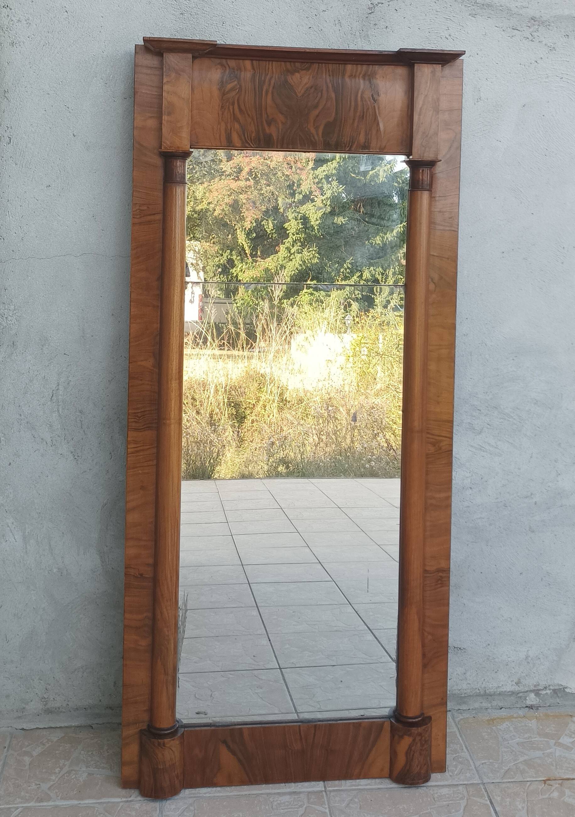 Empire mirror in mahogany